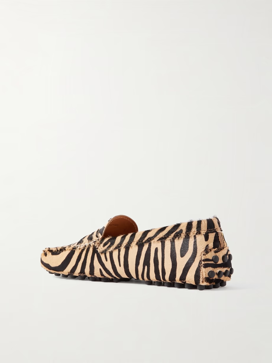 Gommino zebra-print calf hair loafers Gommino zebra-print calf hair loafers