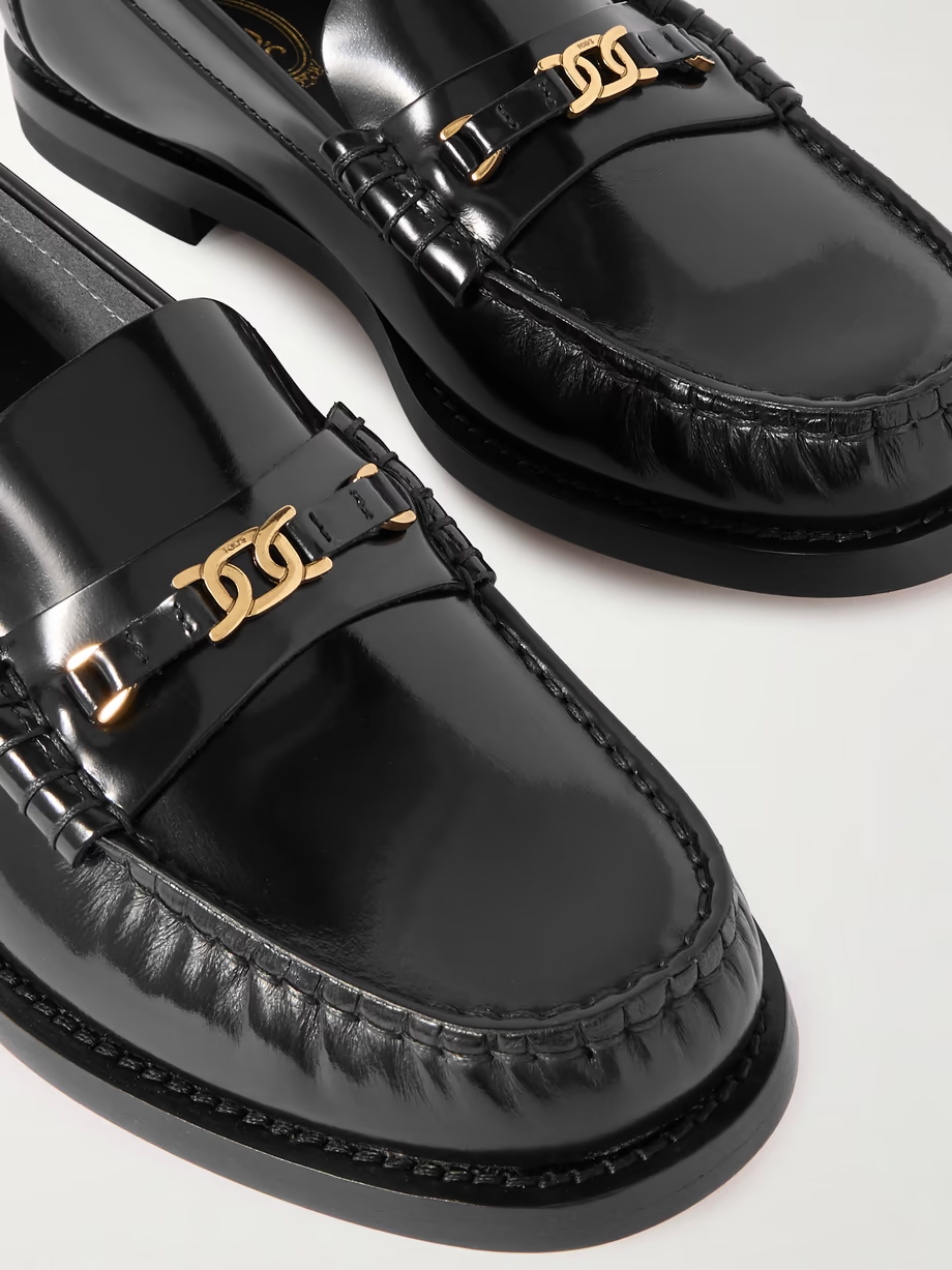 Iniez embellished leather loafers Iniez embellished leather loafers