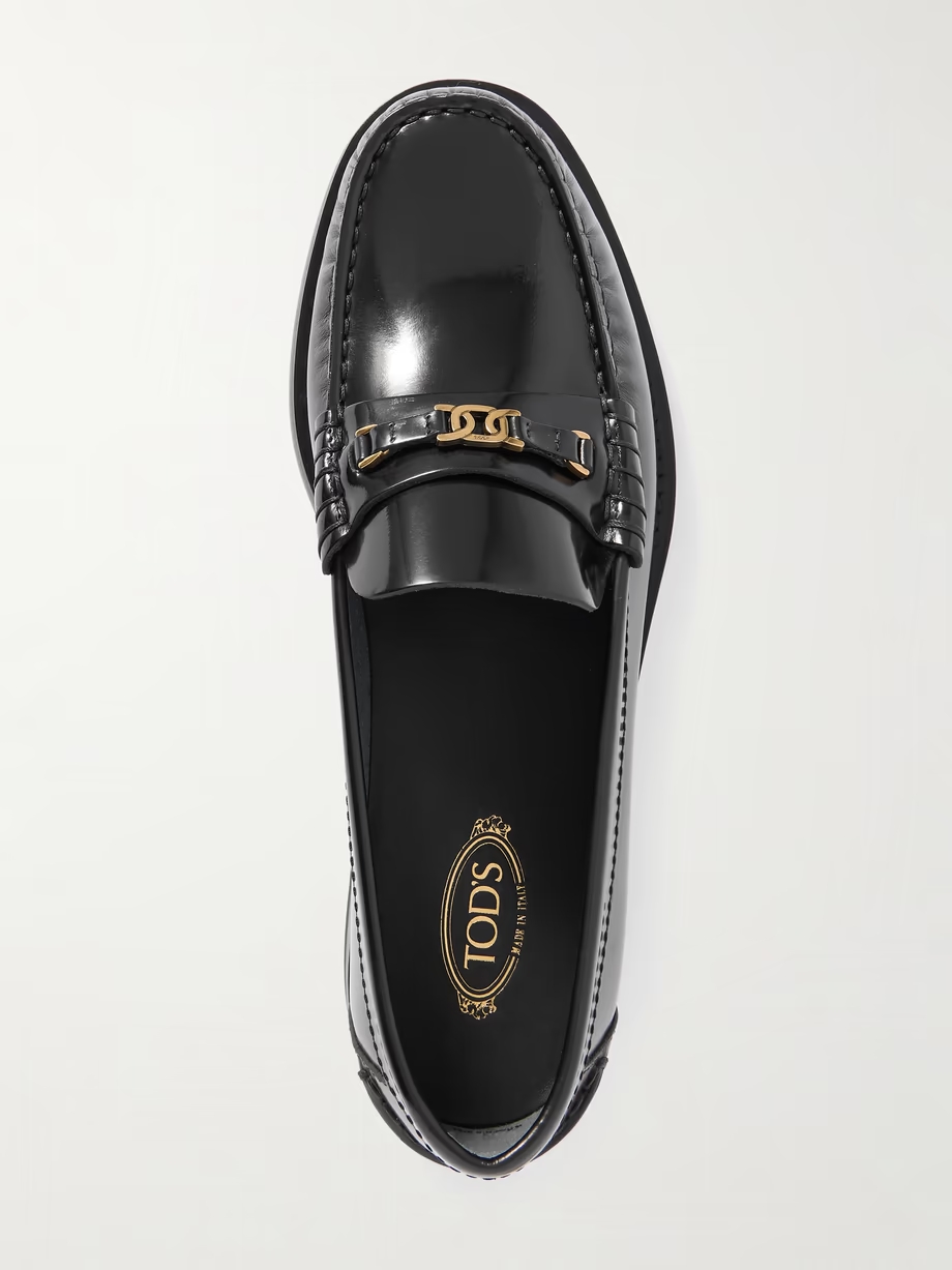 Iniez embellished leather loafers Iniez embellished leather loafers