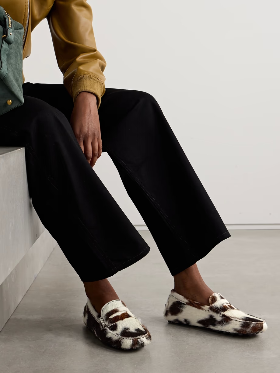 Gommino Macro printed calf hair loafers Gommino Macro printed calf hair loafers