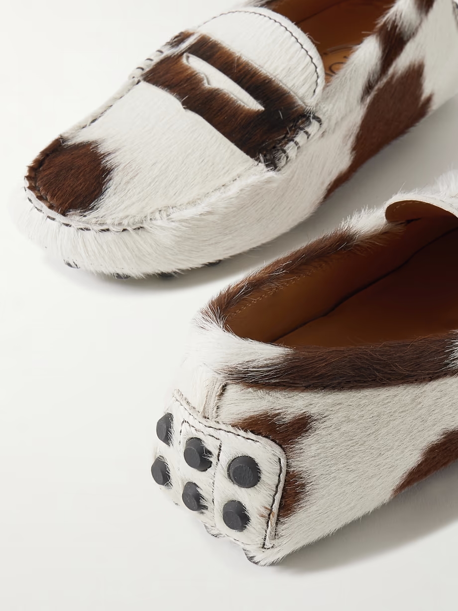 Gommino Macro printed calf hair loafers Gommino Macro printed calf hair loafers