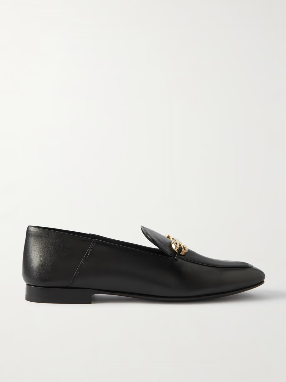 Louis collapsible-heel embellished leather loafers Louis collapsible-heel embellished leather loafers