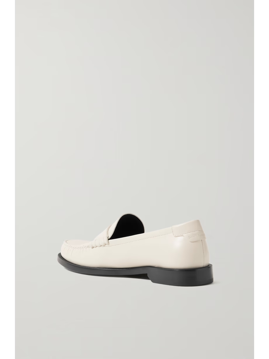 Le Loafer logo-appliquéd leather loafers Le Loafer logo-appliquéd leather loafers