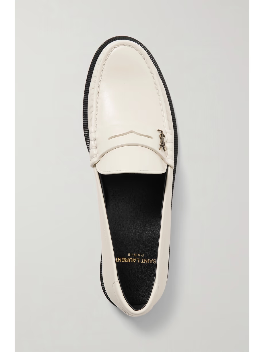 Le Loafer logo-appliquéd leather loafers Le Loafer logo-appliquéd leather loafers