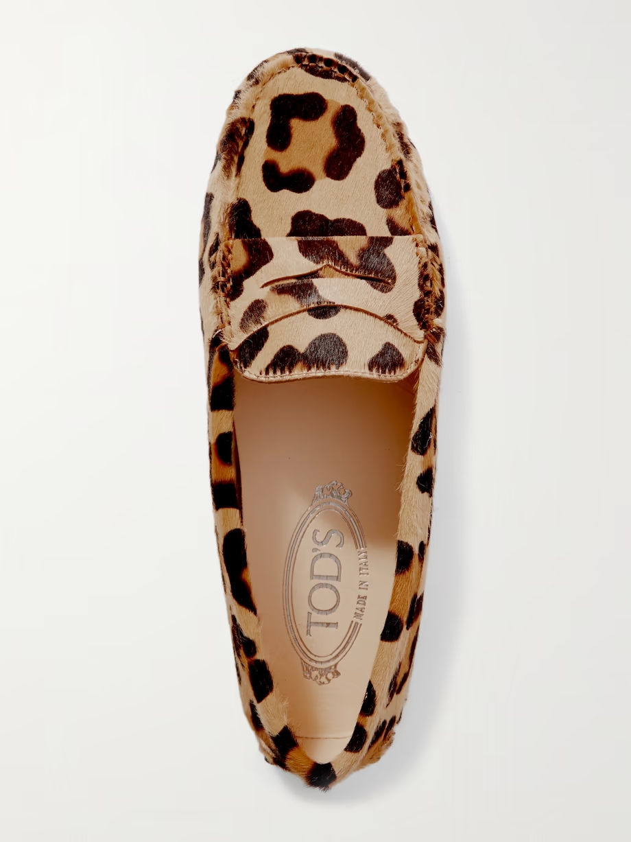 Gommino leopard-print calf hair loafers Gommino leopard-print calf hair loafers