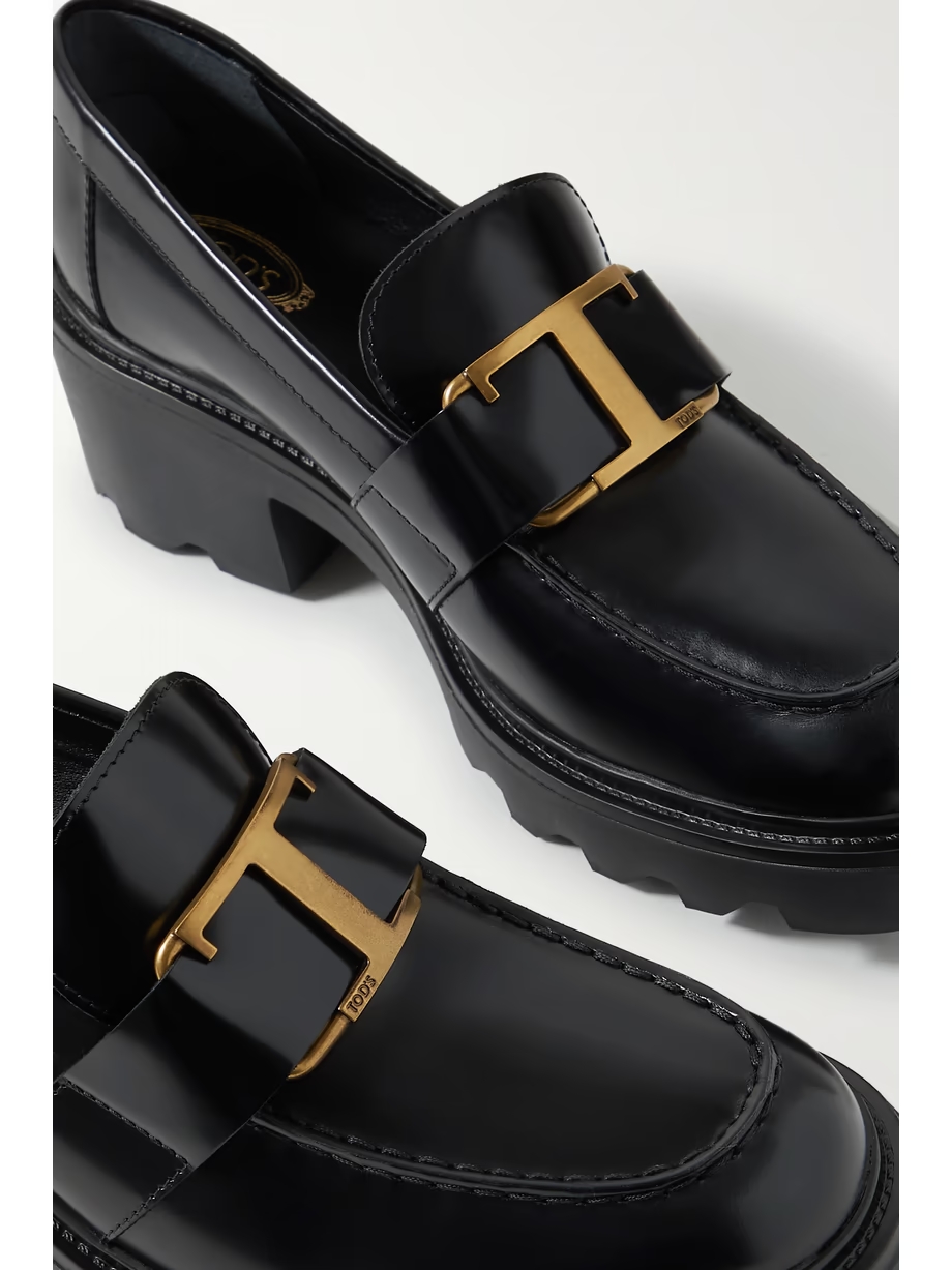 Embellished leather loafers Embellished leather loafers