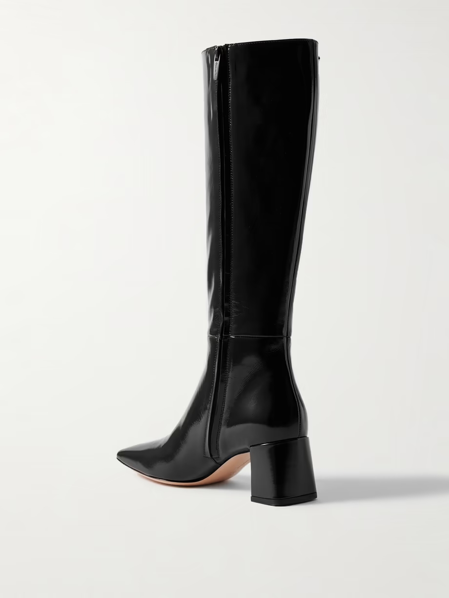 Nuit 55 patent-leather knee boots Nuit 55 patent-leather knee boots