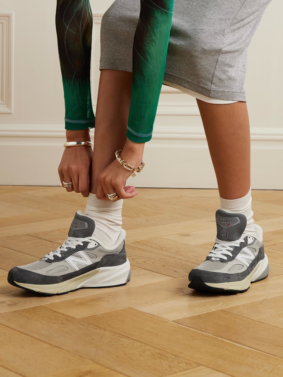 Made in USA 990V6 suede, leather and mesh sneakers Made in USA 990V6 suede, leather and mesh sneakers