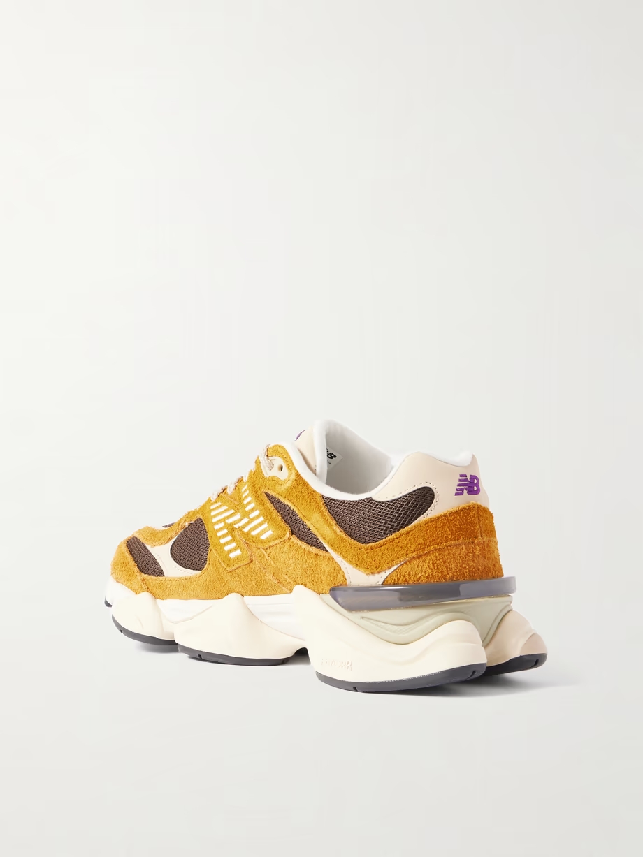 9060 leather-trimmed suede and mesh sneakers 9060 leather-trimmed suede and mesh sneakers
