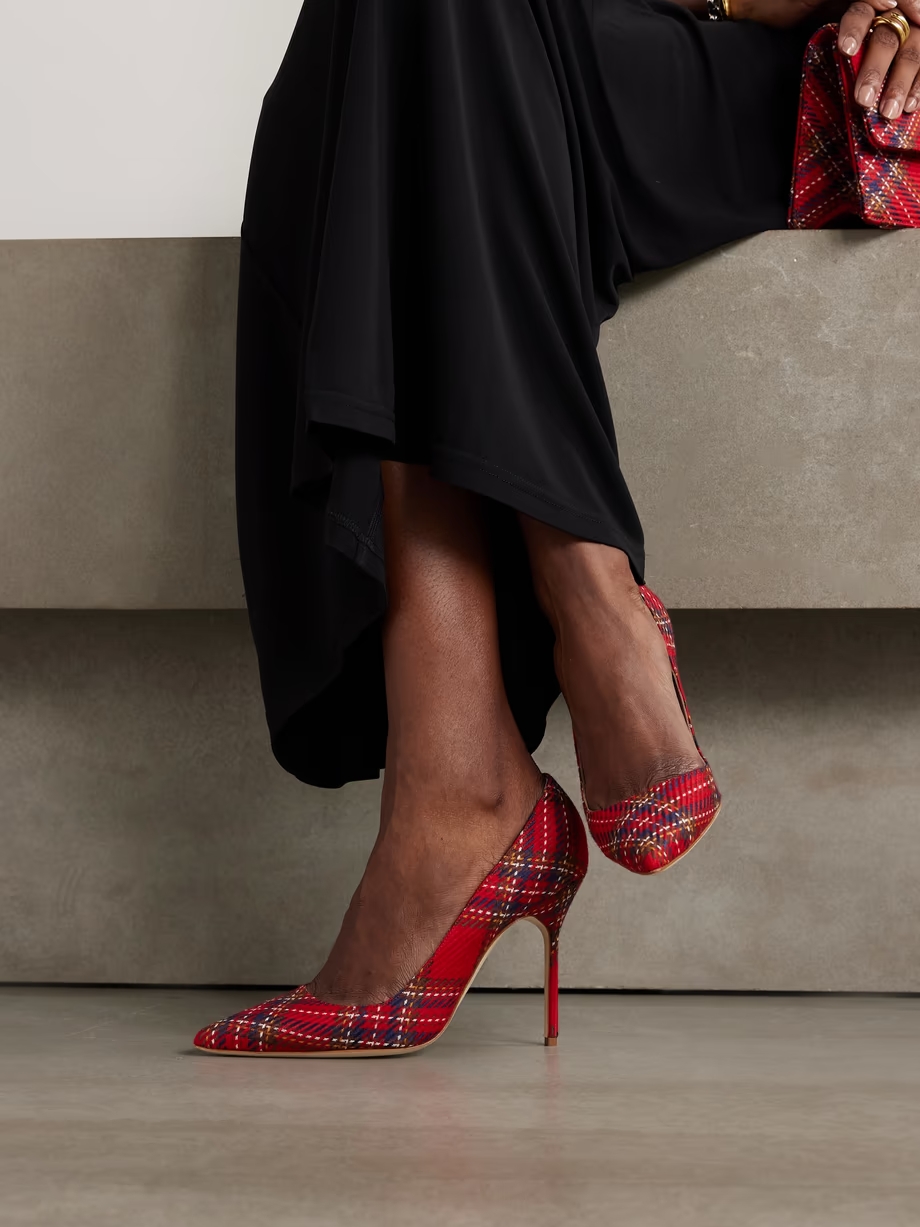 BB 105 checked wool pumps BB 105 checked wool pumps