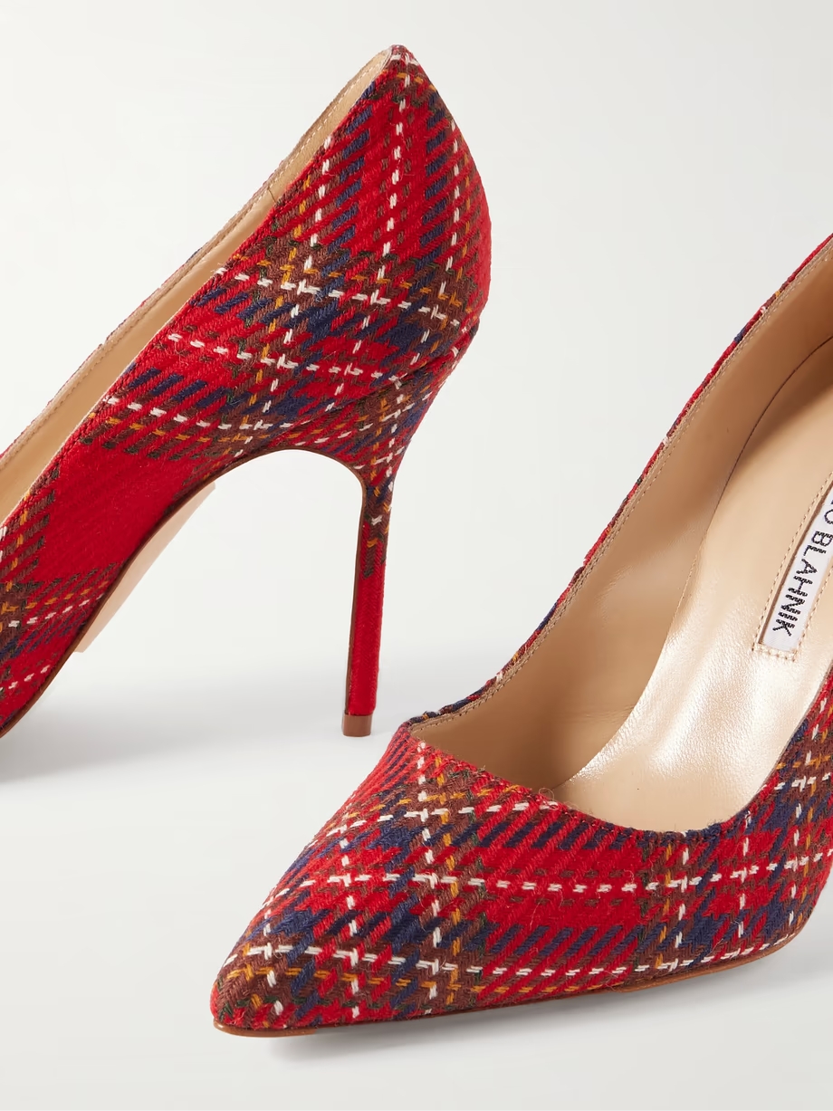BB 105 checked wool pumps BB 105 checked wool pumps