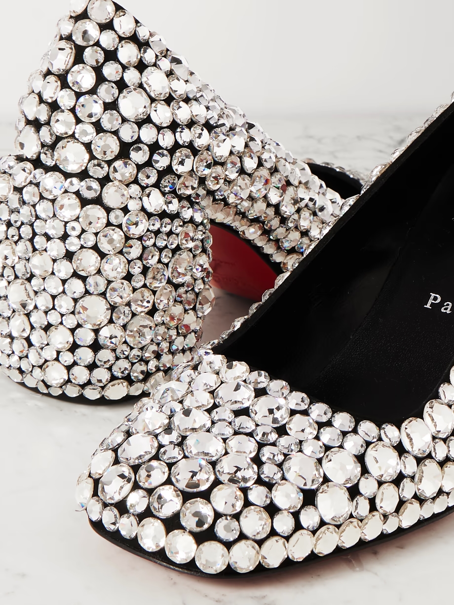 Minny Maxi 70 crystal-embellished suede pumps Minny Maxi 70 crystal-embellished suede pumps