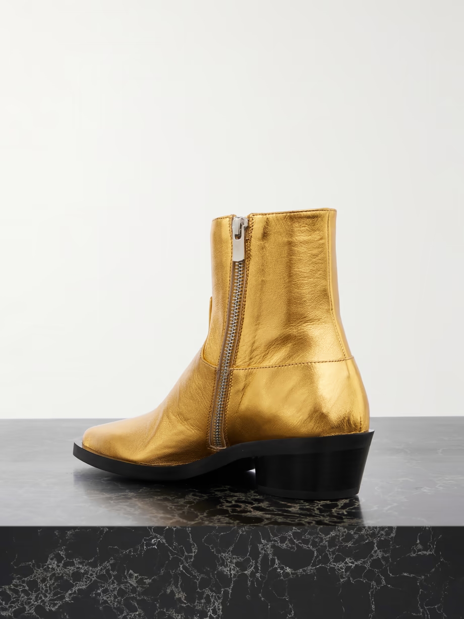 Bronco metallic leather ankle boots Bronco metallic leather ankle boots