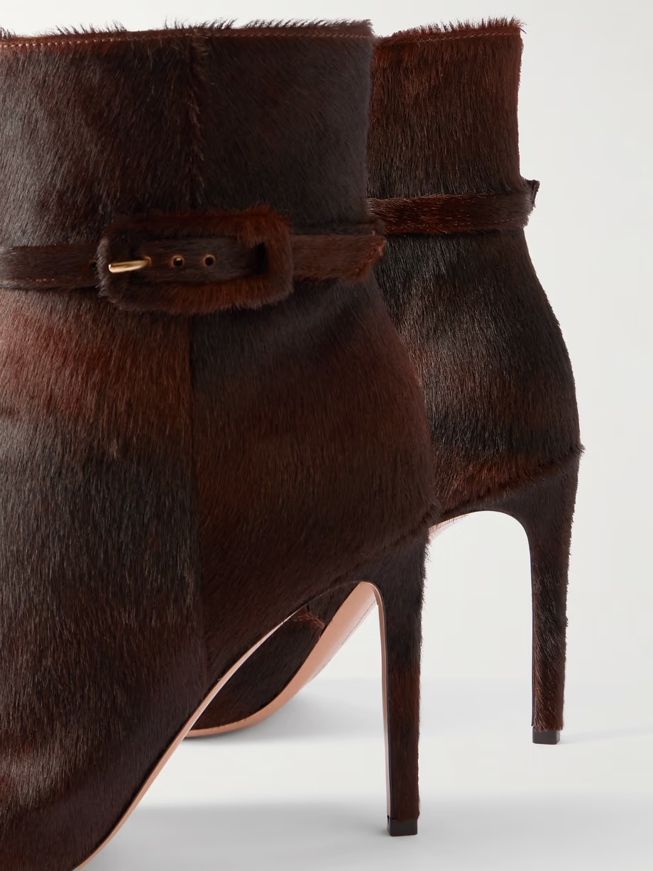 Linsay 95 buckled calf hair ankle boots Linsay 95 buckled calf hair ankle boots