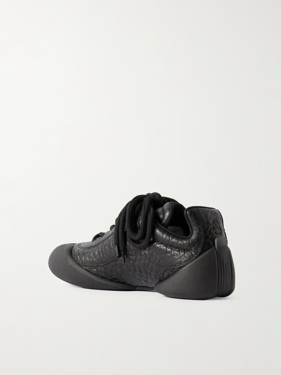 Flexion rubber-trimmed textured-leather sneakers Flexion rubber-trimmed textured-leather sneakers