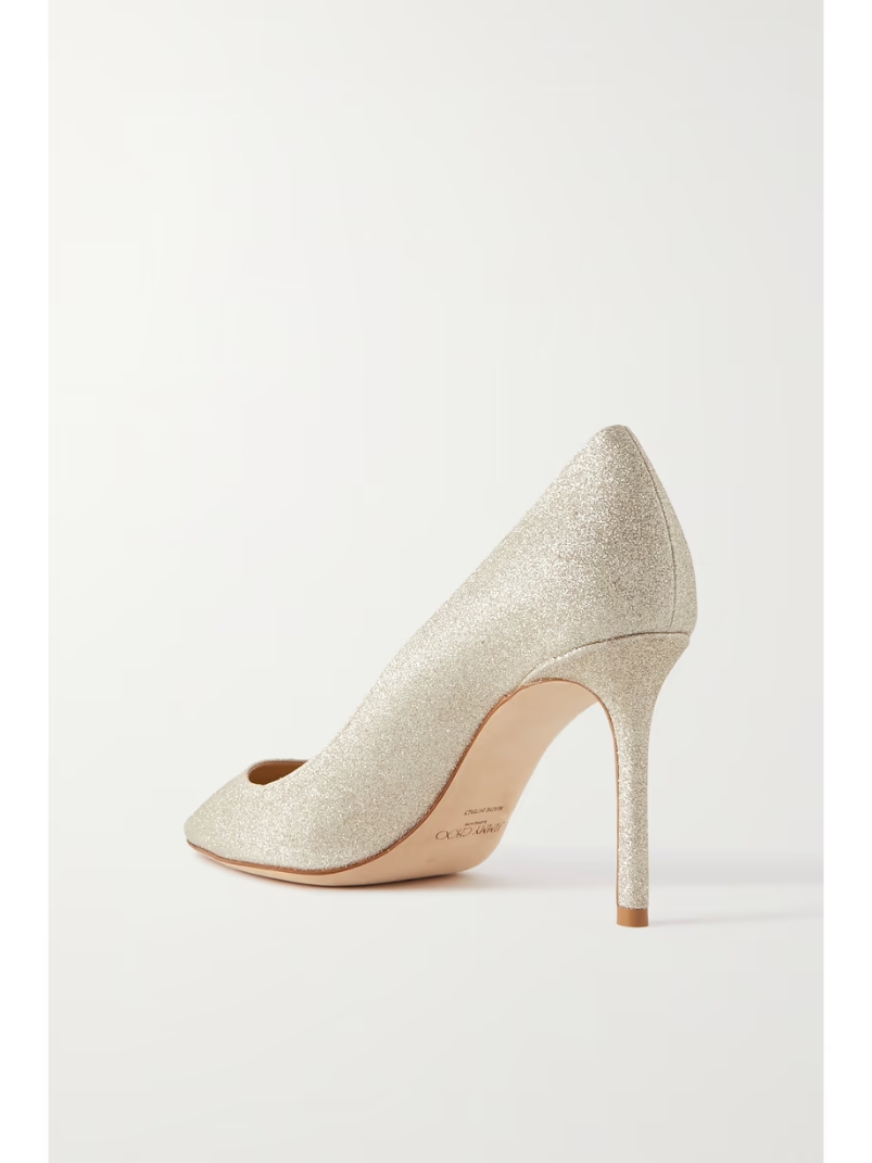 Romy glittered leather pumps Romy glittered leather pumps