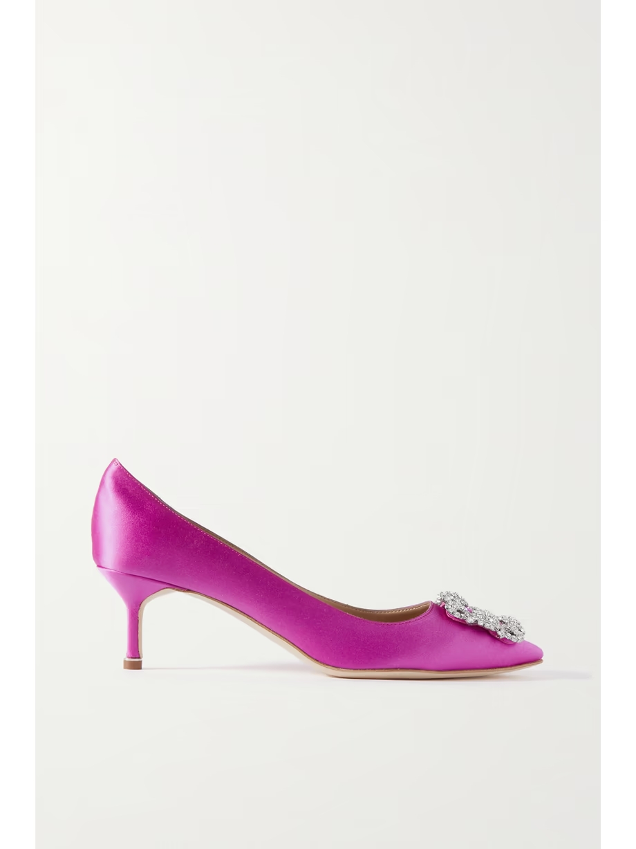Hangisi 50 embellished satin pumps Hangisi 50 embellished satin pumps
