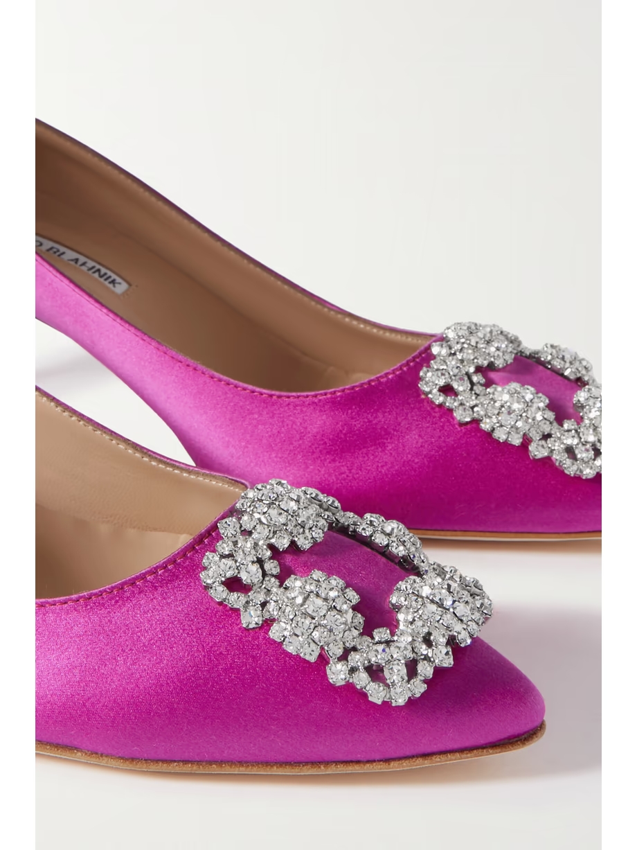 Hangisi 50 embellished satin pumps Hangisi 50 embellished satin pumps
