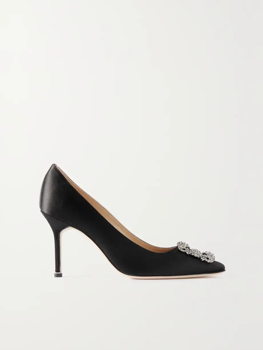 Hangisi 90 embellished satin pumps Hangisi 90 embellished satin pumps