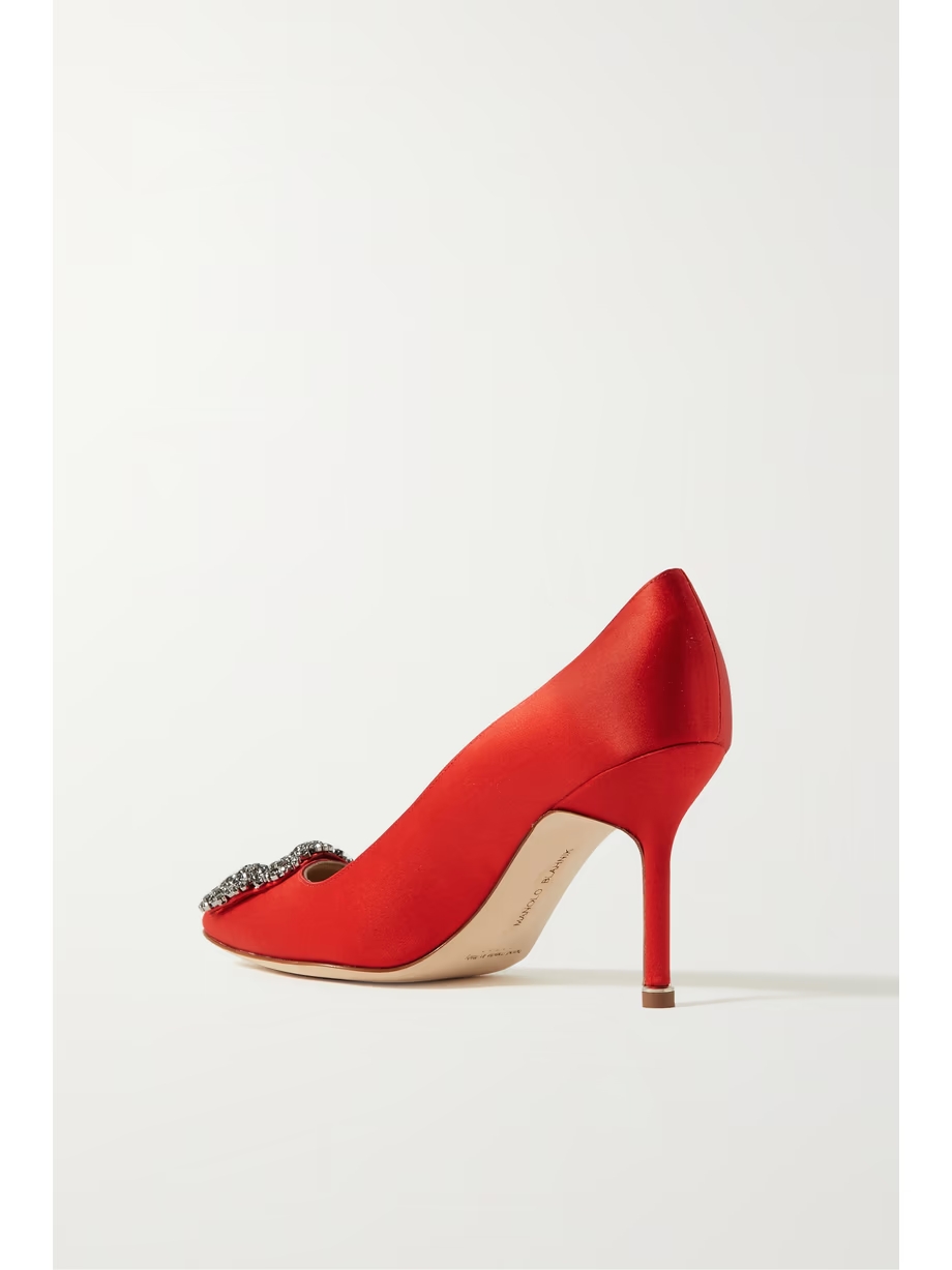 Hangisi 90 embellished satin pumps Hangisi 90 embellished satin pumps