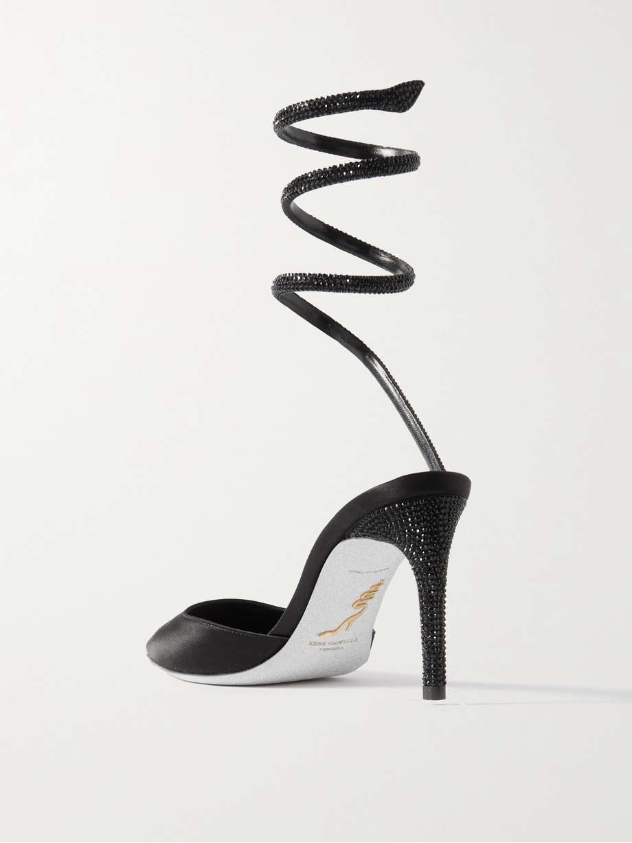 Crystal-embellished satin sandals Crystal-embellished satin sandals