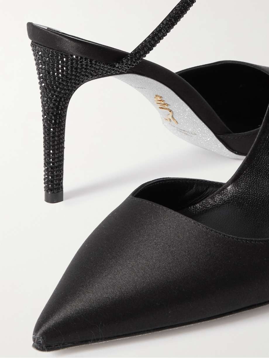 Crystal-embellished satin sandals Crystal-embellished satin sandals