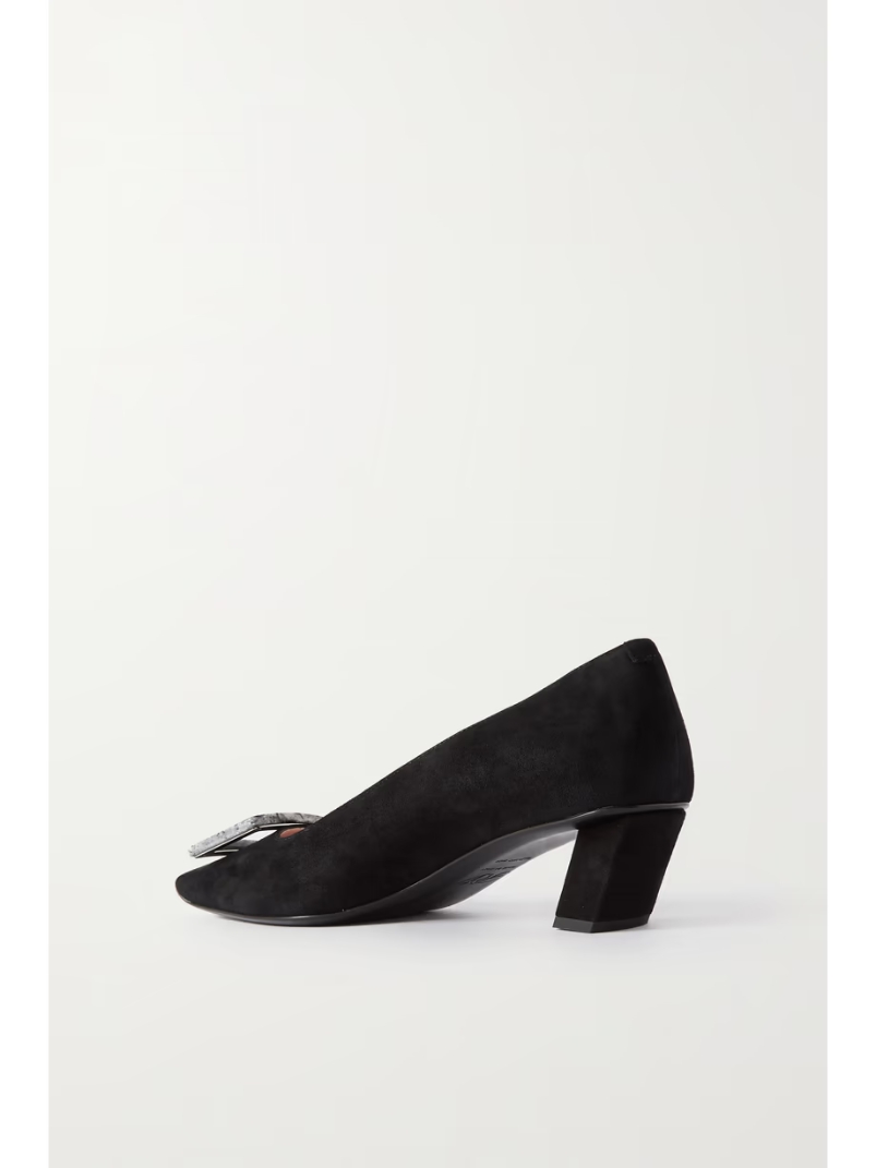 Belle Vivier embellished suede pumps Belle Vivier embellished suede pumps