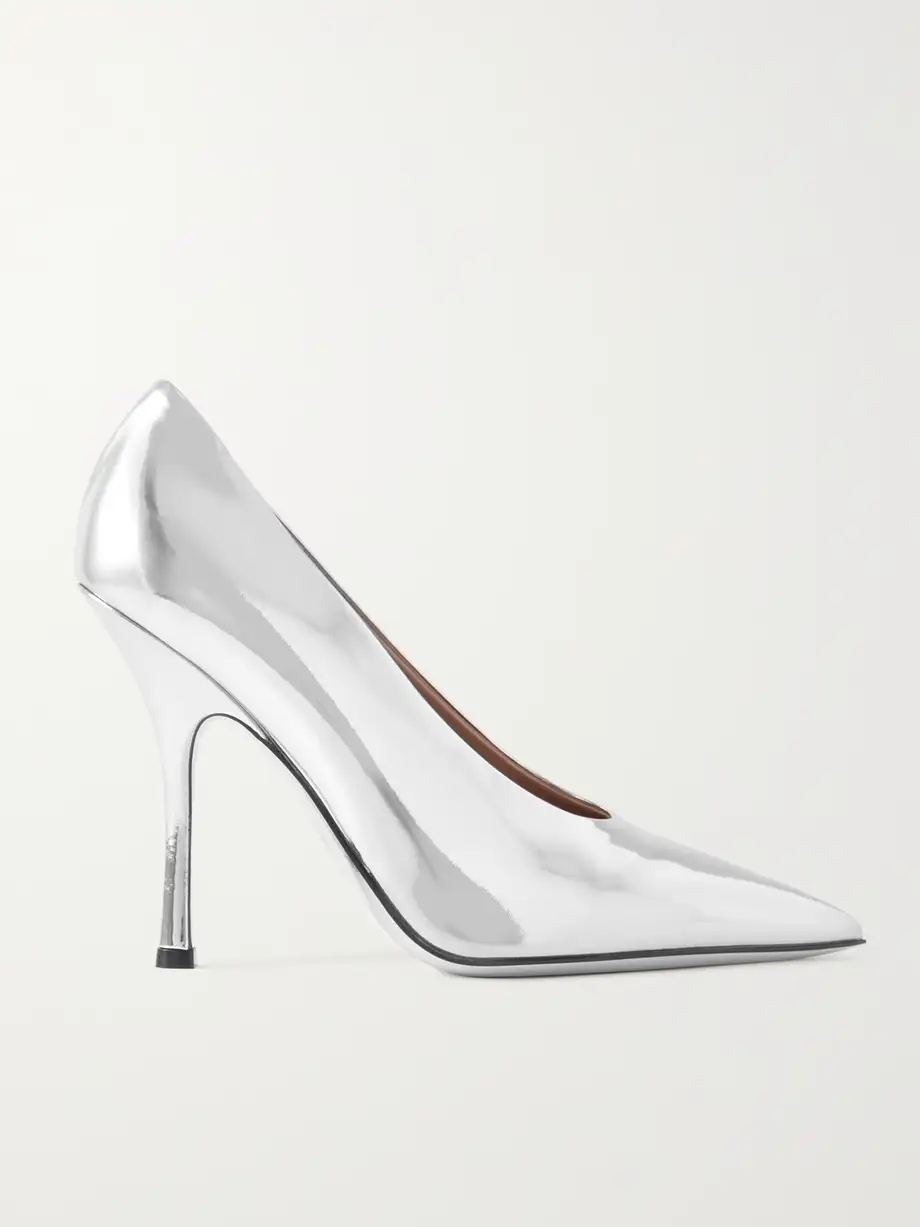 Nite-Out 110 mirrored-leather pumps Nite-Out 110 mirrored-leather pumps