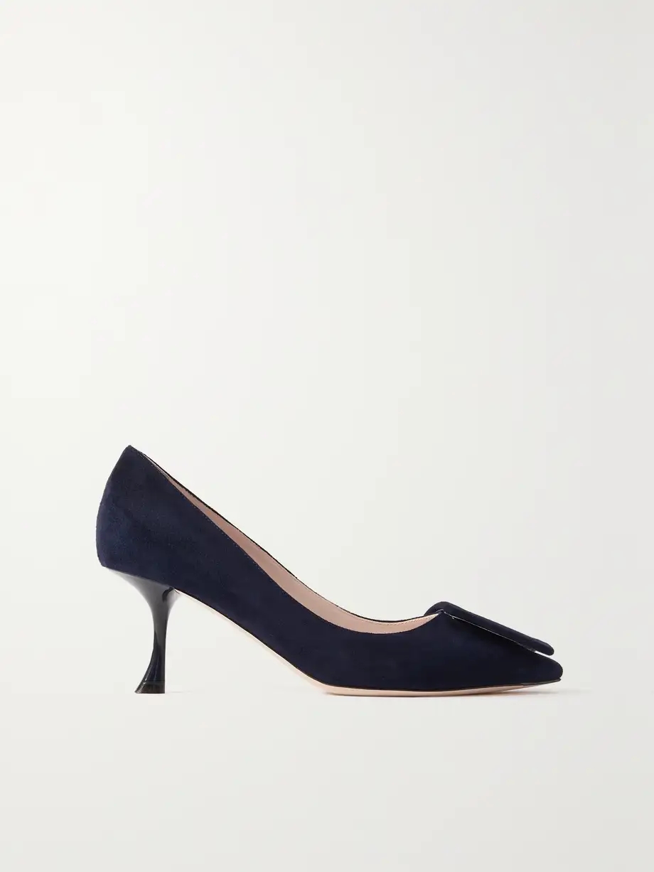 Viv\' In The City buckled suede pumps Viv\' In The City buckled suede pumps