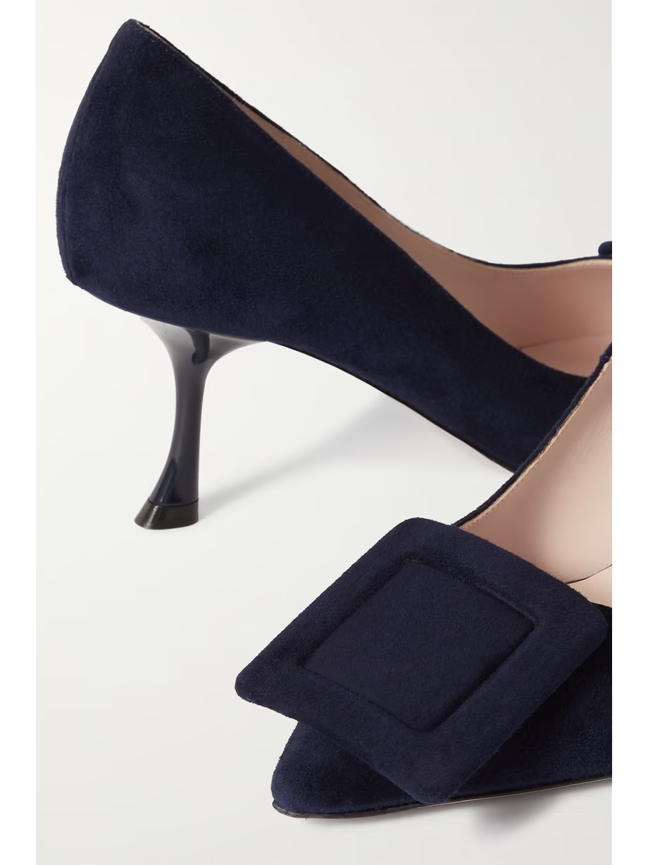 Viv\' In The City buckled suede pumps Viv\' In The City buckled suede pumps