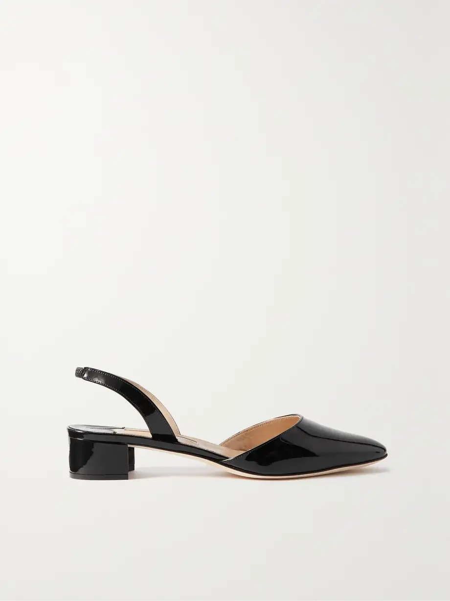 Aspro 30 patent-leather slingback point-toe pumps Aspro 30 patent-leather slingback point-toe pumps