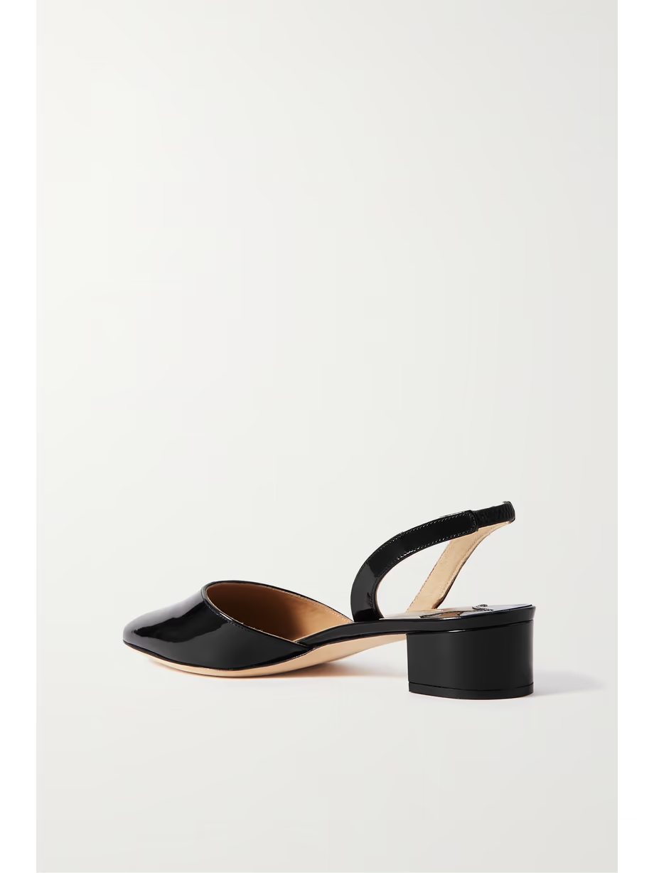 Aspro 30 patent-leather slingback point-toe pumps Aspro 30 patent-leather slingback point-toe pumps