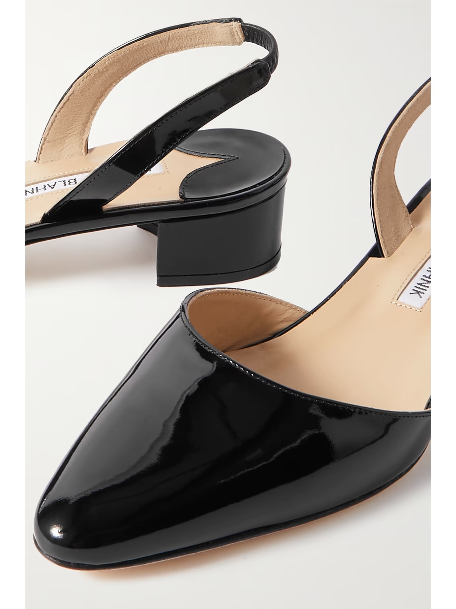 Aspro 30 patent-leather slingback point-toe pumps Aspro 30 patent-leather slingback point-toe pumps