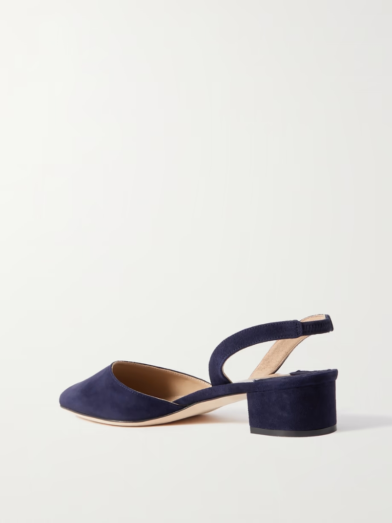 Aspro 30 suede slingback point-toe pumps Aspro 30 suede slingback point-toe pumps