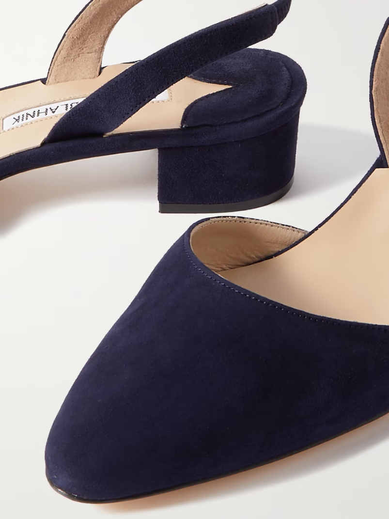Aspro 30 suede slingback point-toe pumps Aspro 30 suede slingback point-toe pumps