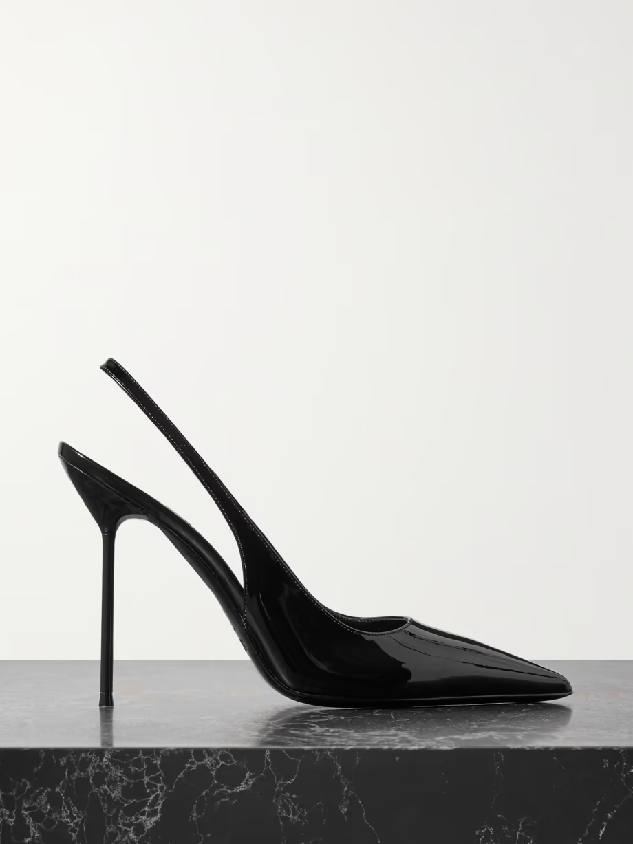 Lidia patent-leather slingback pumps Lidia patent-leather slingback pumps