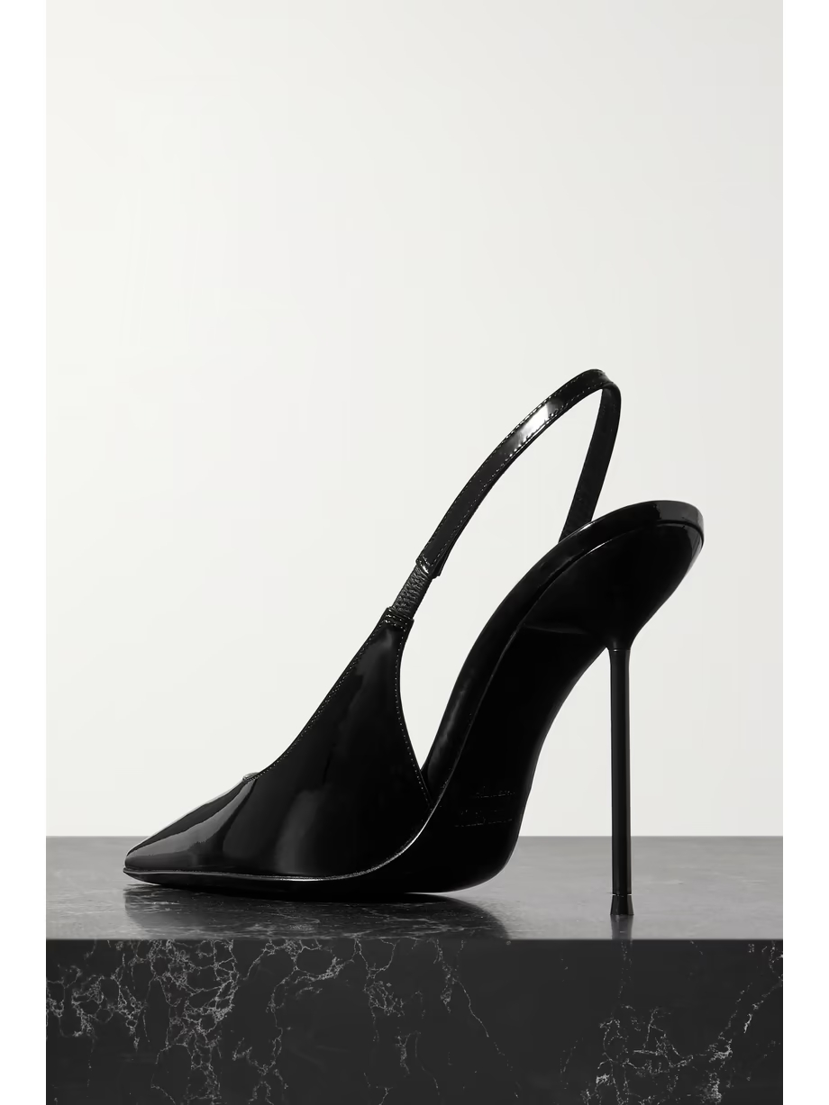 Lidia patent-leather slingback pumps Lidia patent-leather slingback pumps
