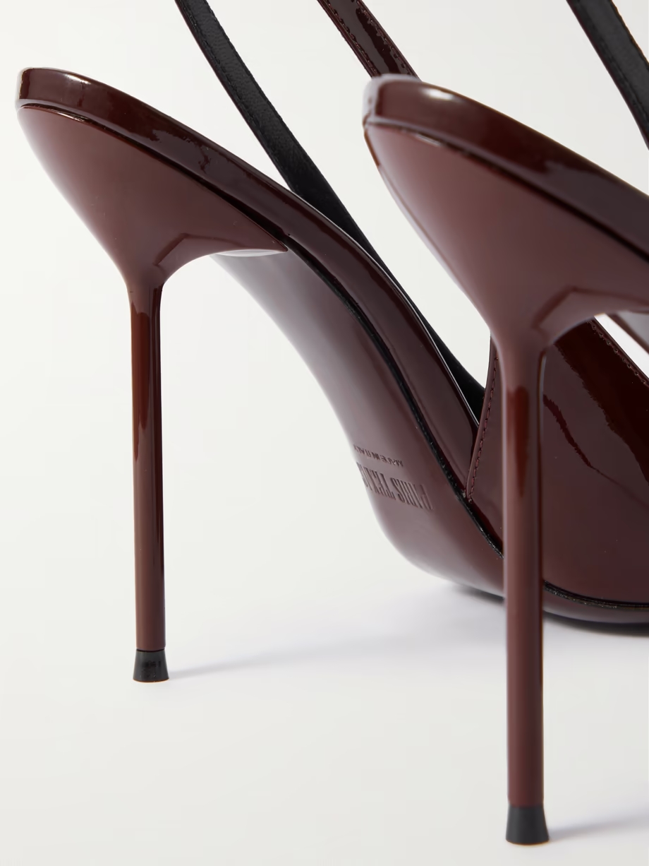 Lidia patent-leather slingback pumps Lidia patent-leather slingback pumps