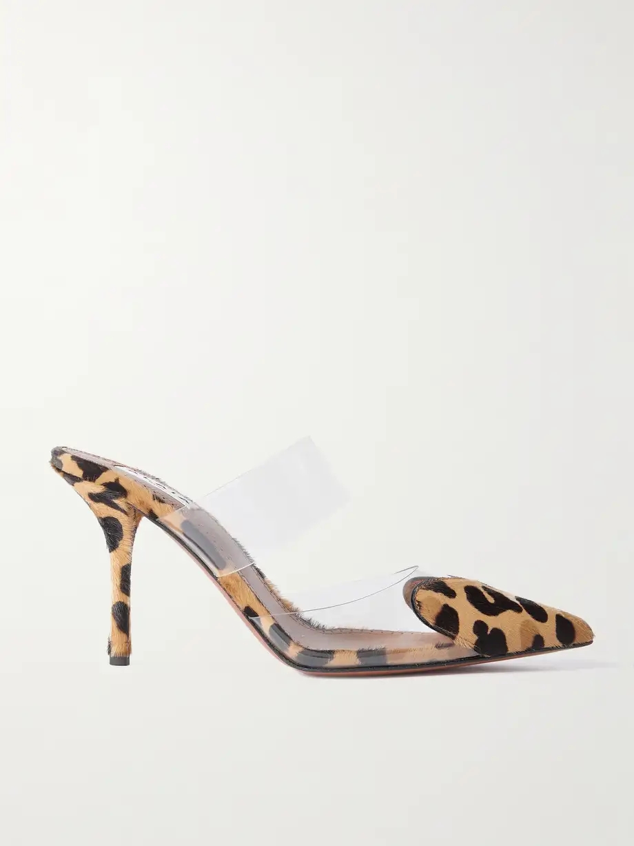 Coeur leopard-print calf hair and PU pumps Coeur leopard-print calf hair and PU pumps