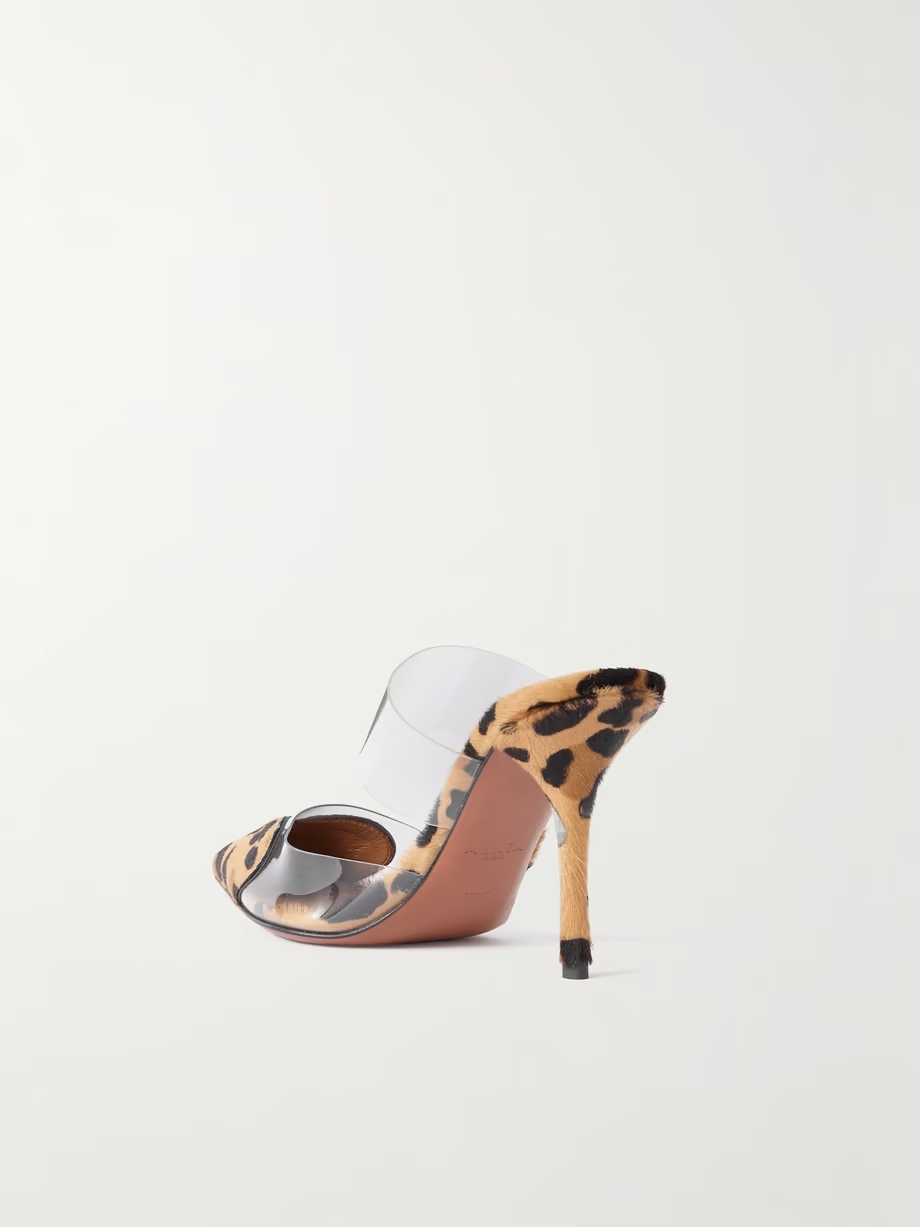Coeur leopard-print calf hair and PU pumps Coeur leopard-print calf hair and PU pumps