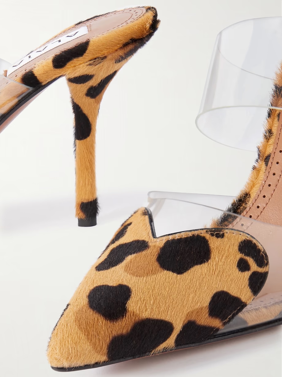 Coeur leopard-print calf hair and PU pumps Coeur leopard-print calf hair and PU pumps