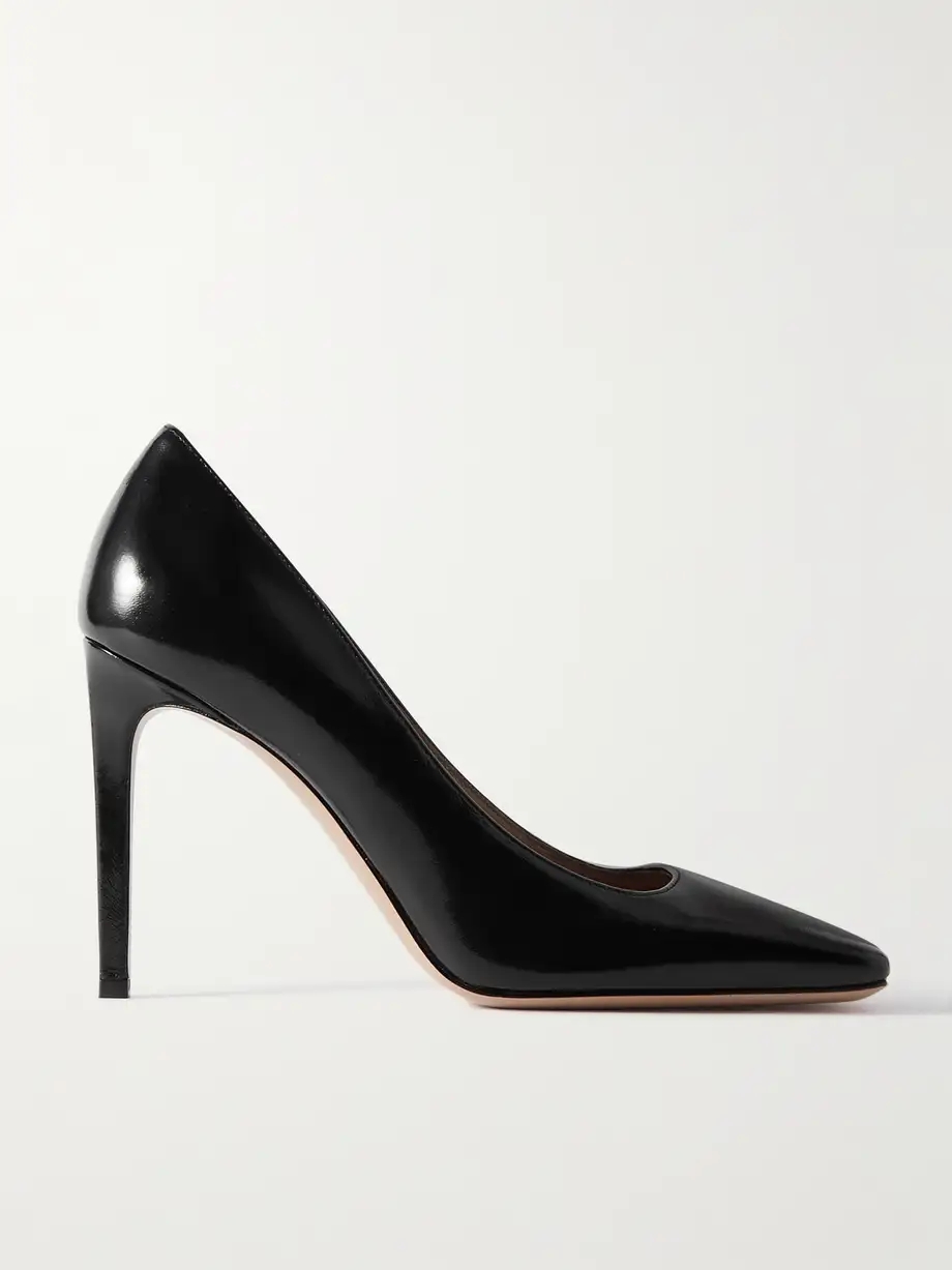 100 glossed-leather pumps 100 glossed-leather pumps