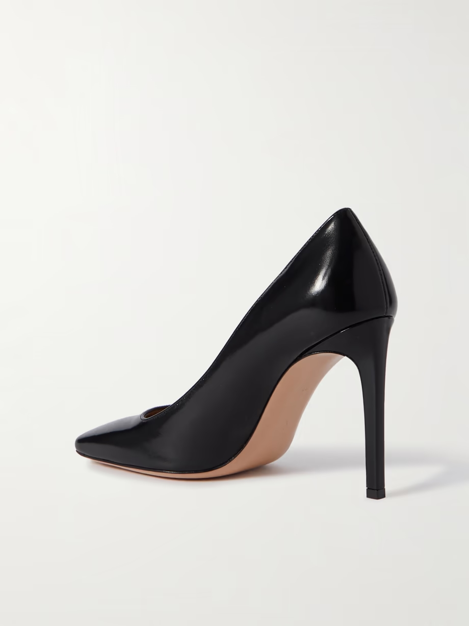 100 glossed-leather pumps 100 glossed-leather pumps