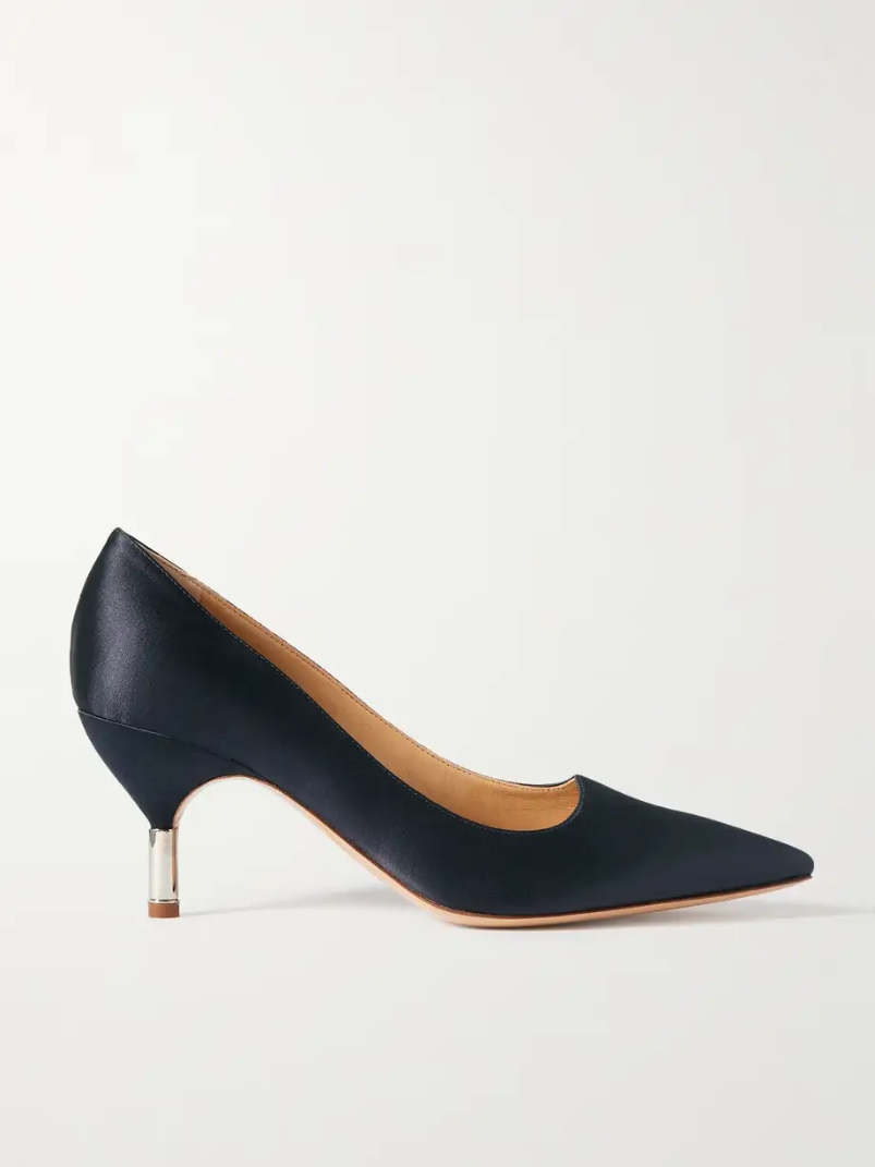 + NET SUSTAIN Inaya embellished satin pumps + NET SUSTAIN Inaya embellished satin pumps
