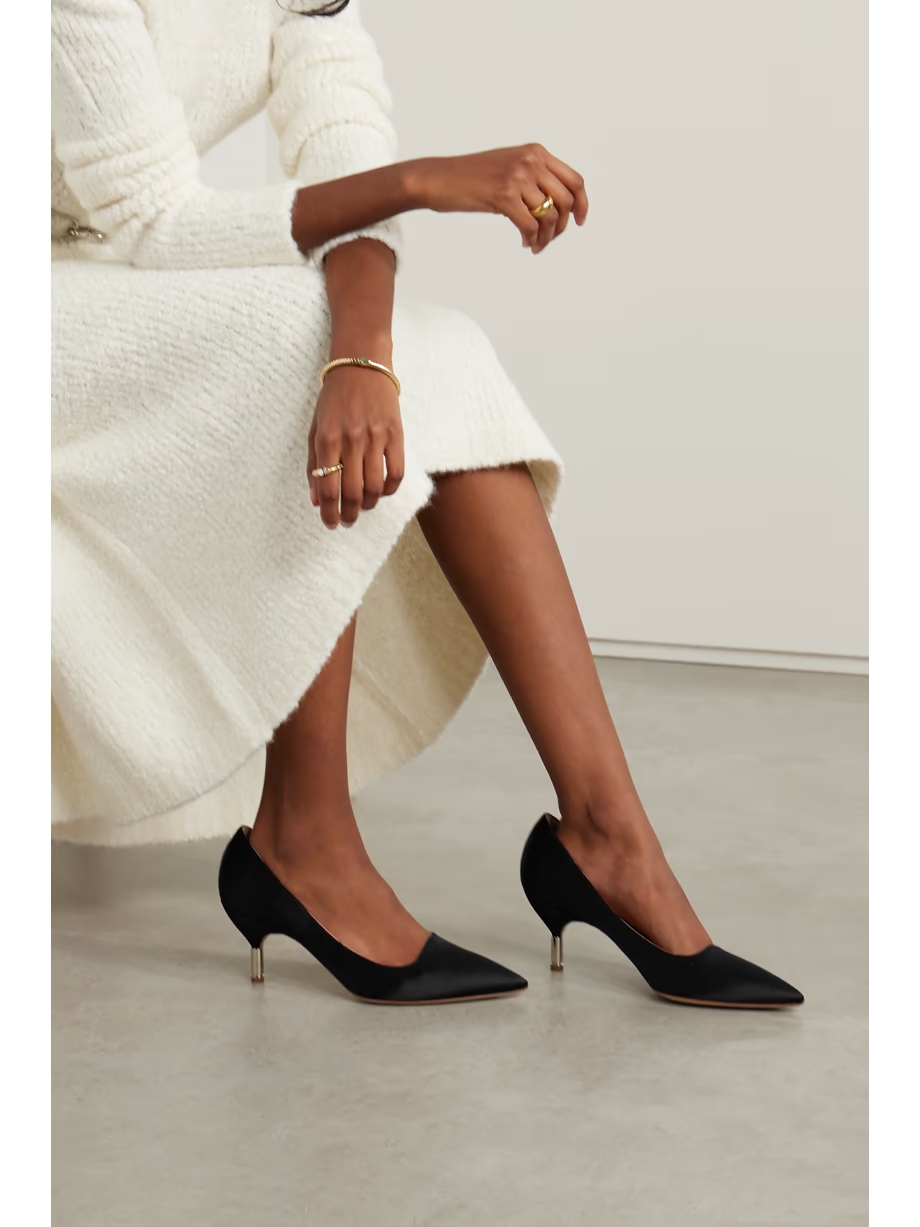 + NET SUSTAIN Inaya embellished satin pumps + NET SUSTAIN Inaya embellished satin pumps