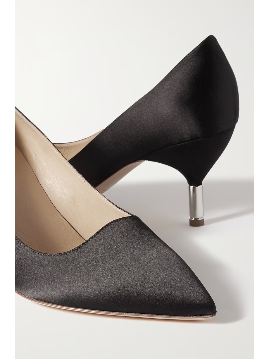 + NET SUSTAIN Inaya embellished satin pumps + NET SUSTAIN Inaya embellished satin pumps
