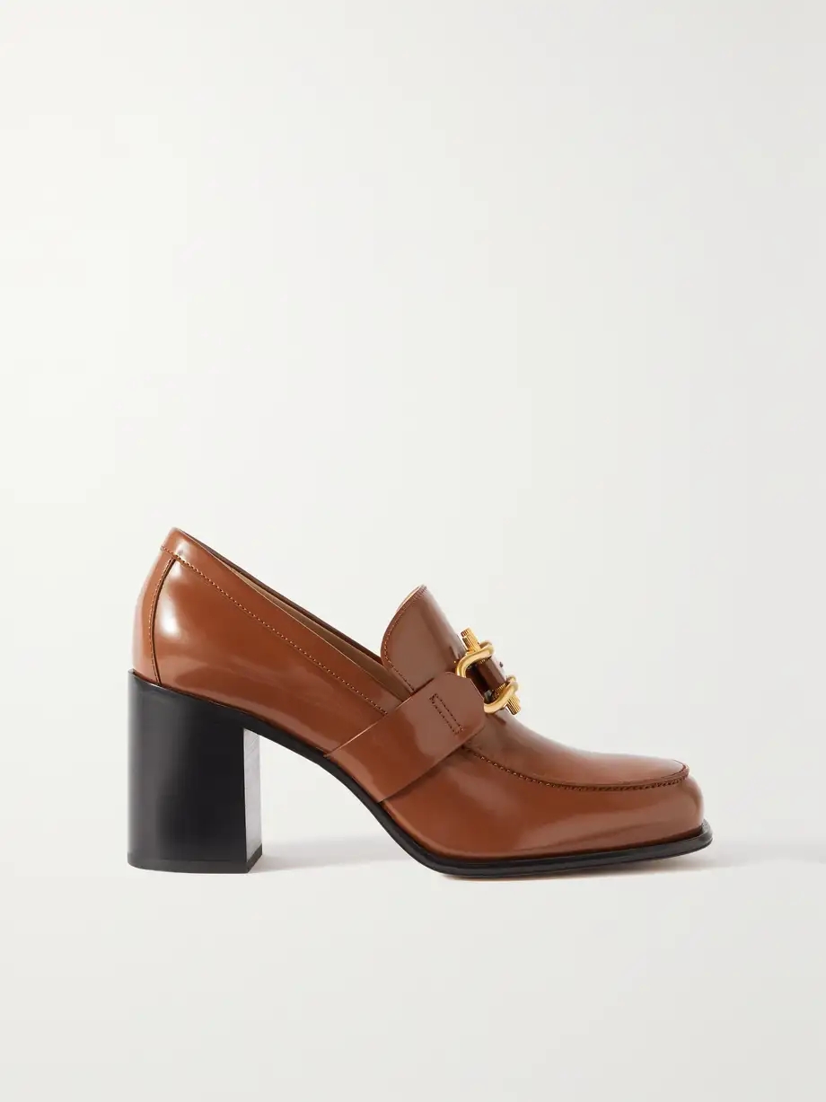 Monsieur embellished glossed-leather pumps Monsieur embellished glossed-leather pumps
