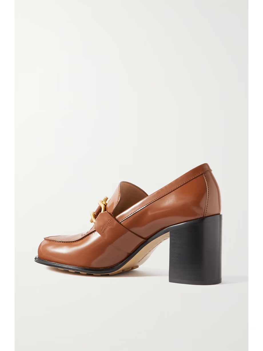 Monsieur embellished glossed-leather pumps Monsieur embellished glossed-leather pumps