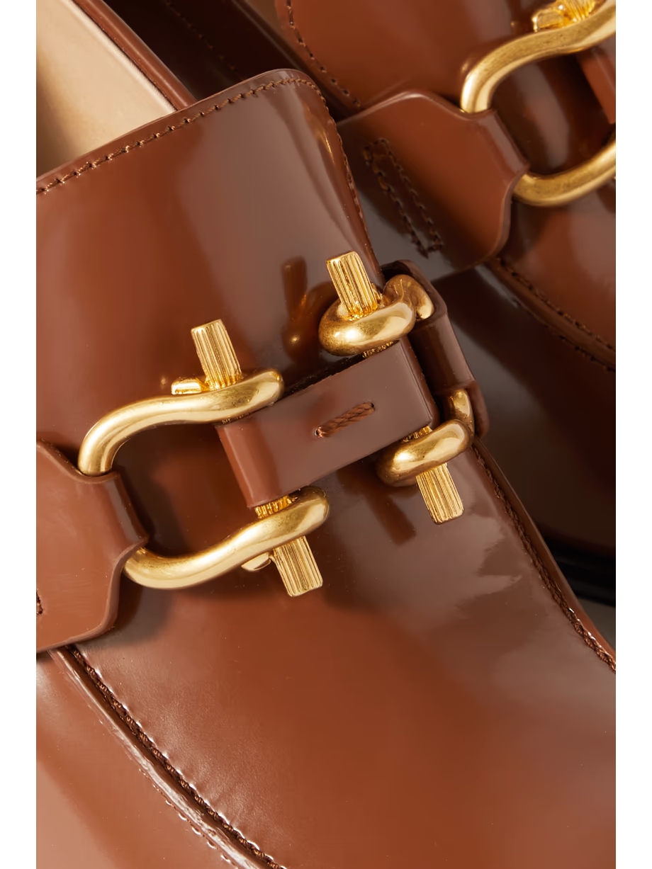 Monsieur embellished glossed-leather pumps Monsieur embellished glossed-leather pumps