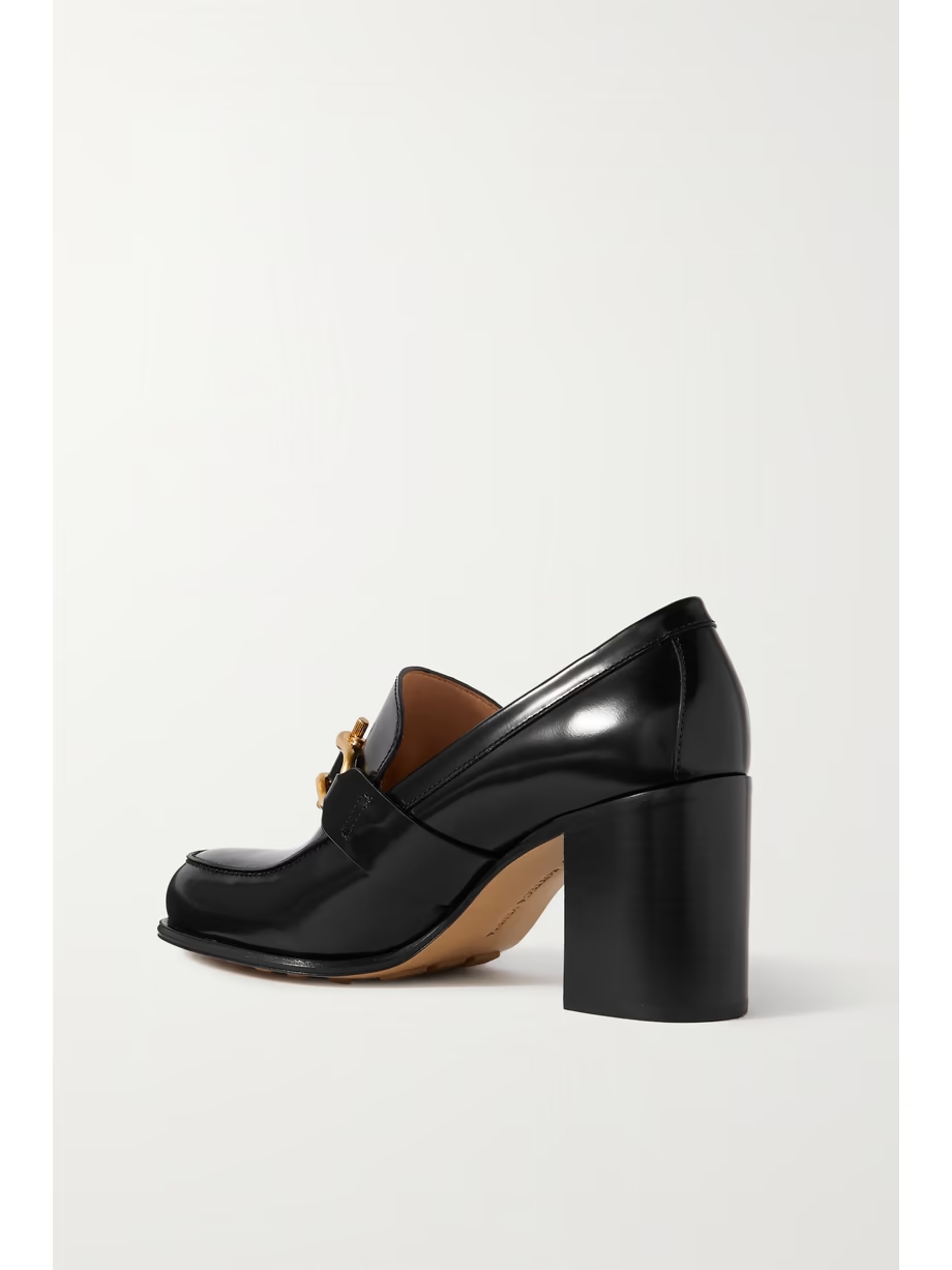Monsieur embellished glossed-leather pumps Monsieur embellished glossed-leather pumps